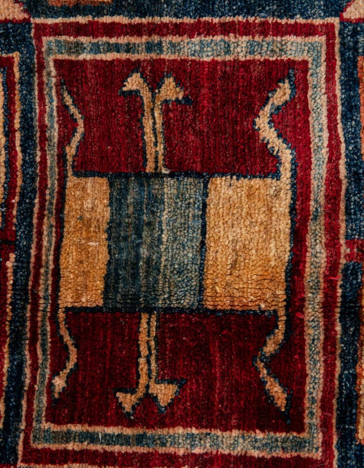 Detail image of  4' 11 x 6' 11  Hand Knotted Kazak Wool Rug