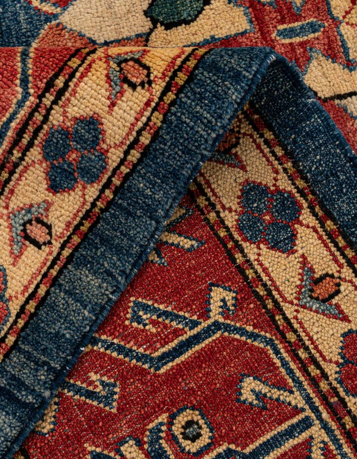 Detail image of  9' x 12' 1  Hand Knotted Kazak Wool Rug