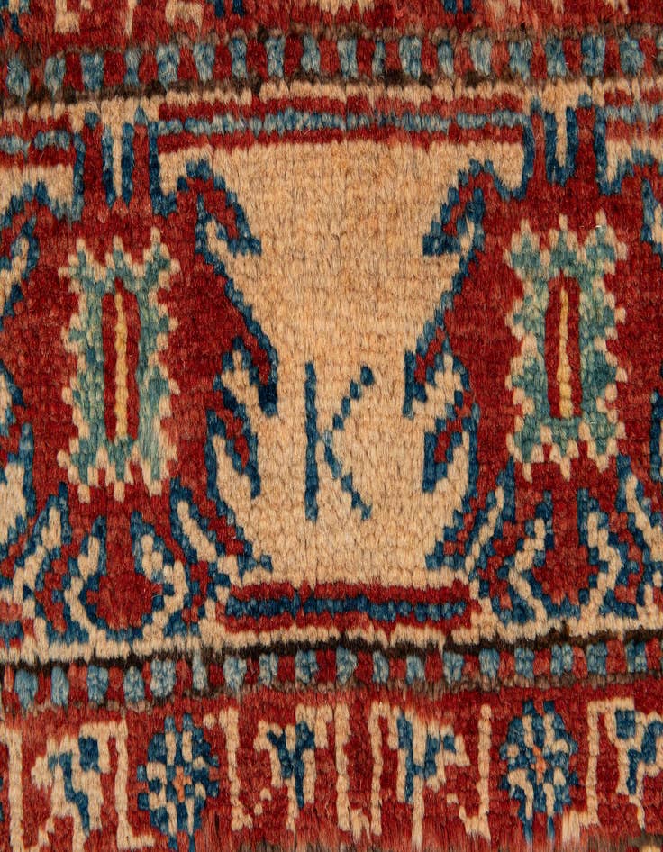 Detail image of  3' 9 x 5' 6  Hand Knotted Kazak Wool Rug