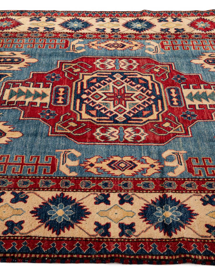 Detail image of  5' 11 x 8' 10  Hand Knotted Kazak Wool Rug