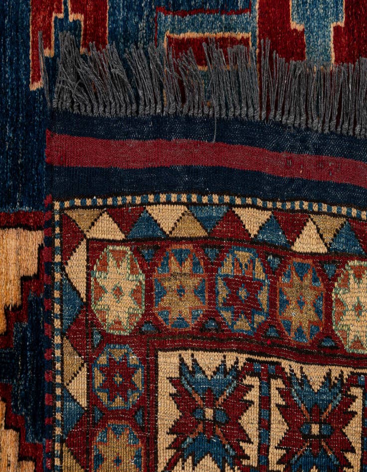 Detail image of  4' 11 x 6' 9  Hand Knotted Kazak Wool Rug