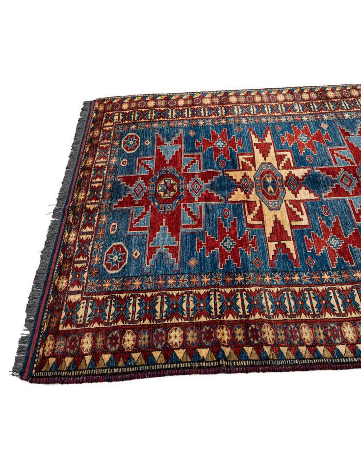 Detail image of  4' 11 x 6' 9  Hand Knotted Kazak Wool Rug