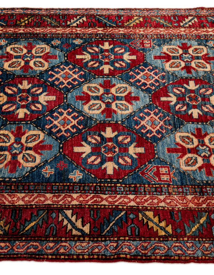 Detail image of  3' 11 x 6'  Hand Knotted Kazak Wool Rug