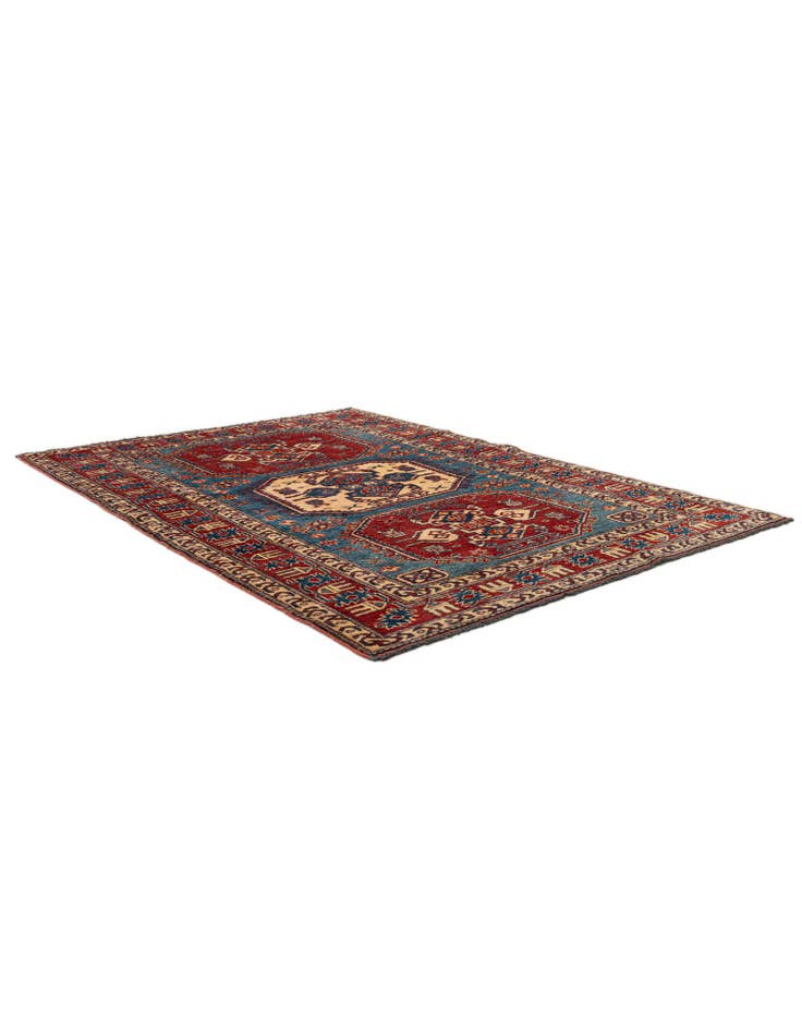 Detail image of  4' 1 x 5' 9  Hand Knotted Kazak Wool Rug