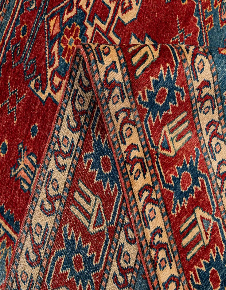 Detail image of  4' 1 x 5' 9  Hand Knotted Kazak Wool Rug