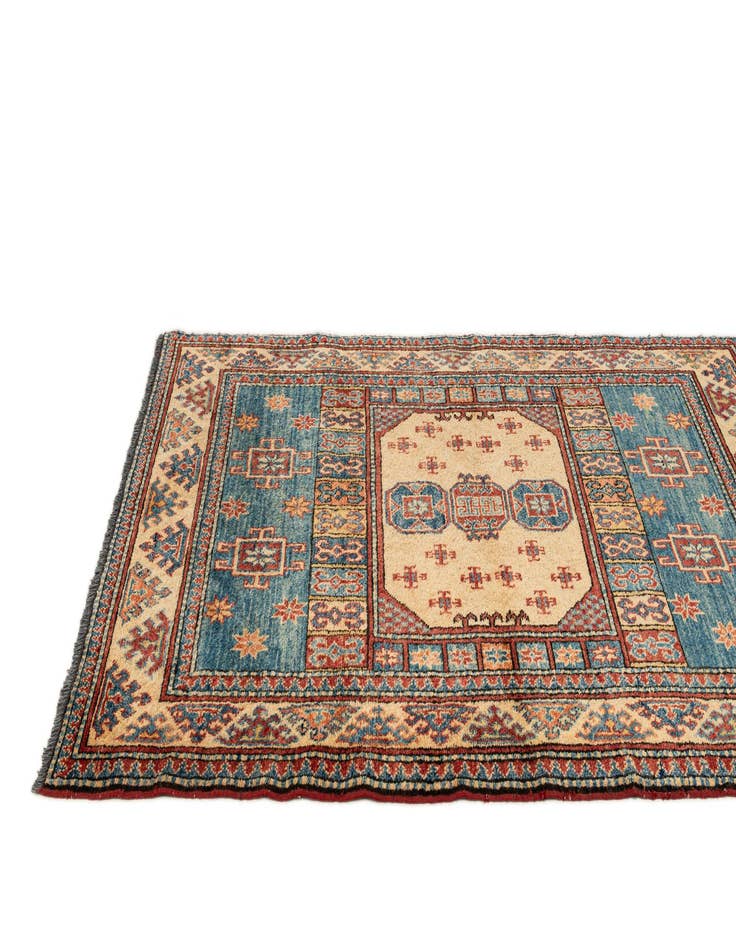 Detail image of  3' 9 x 5' 7  Hand Knotted Kazak Wool Rug