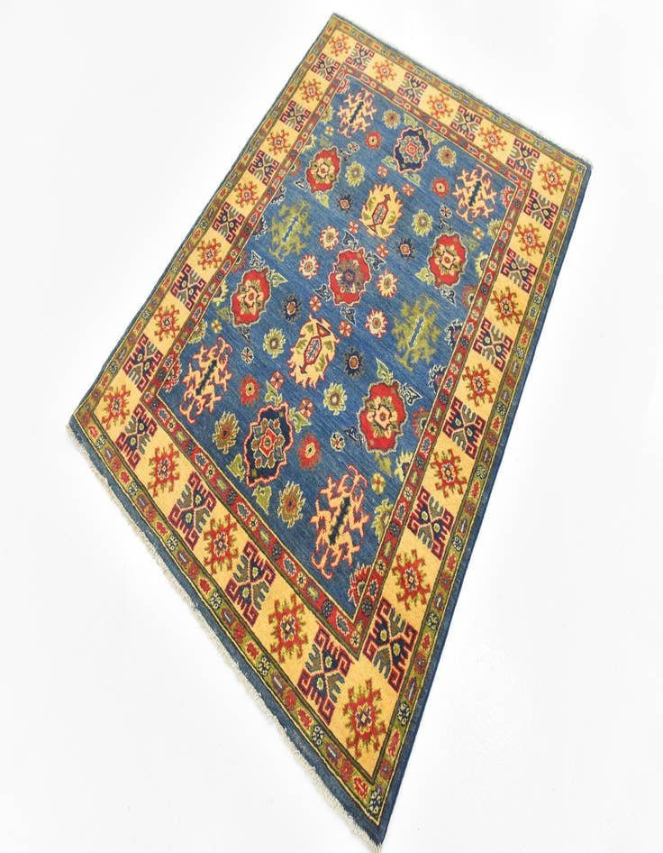 Detail image of  4' 3 x 5' 5  Hand Knotted Kazak Rug