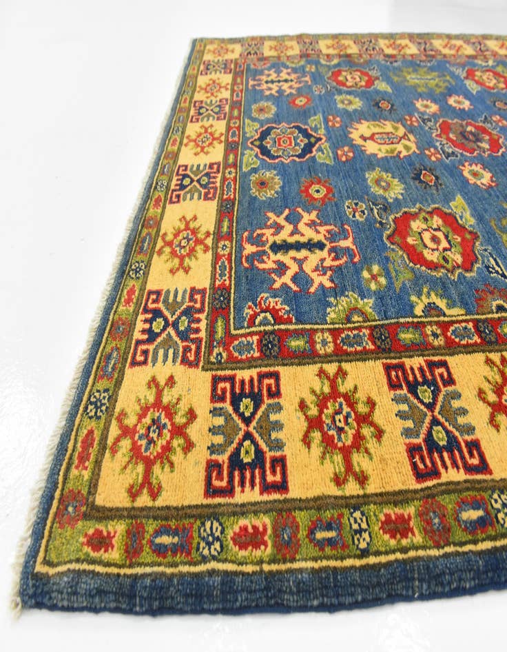 Detail image of  4' 3 x 5' 5  Hand Knotted Kazak Rug