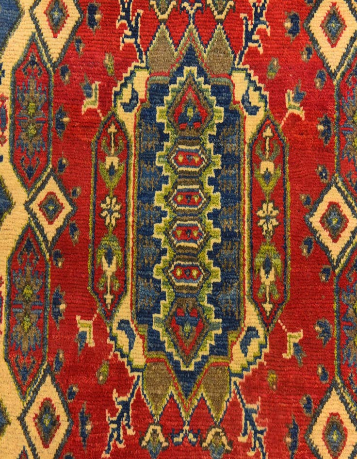Detail image of  4' x 6'  Hand Knotted Kazak Rug