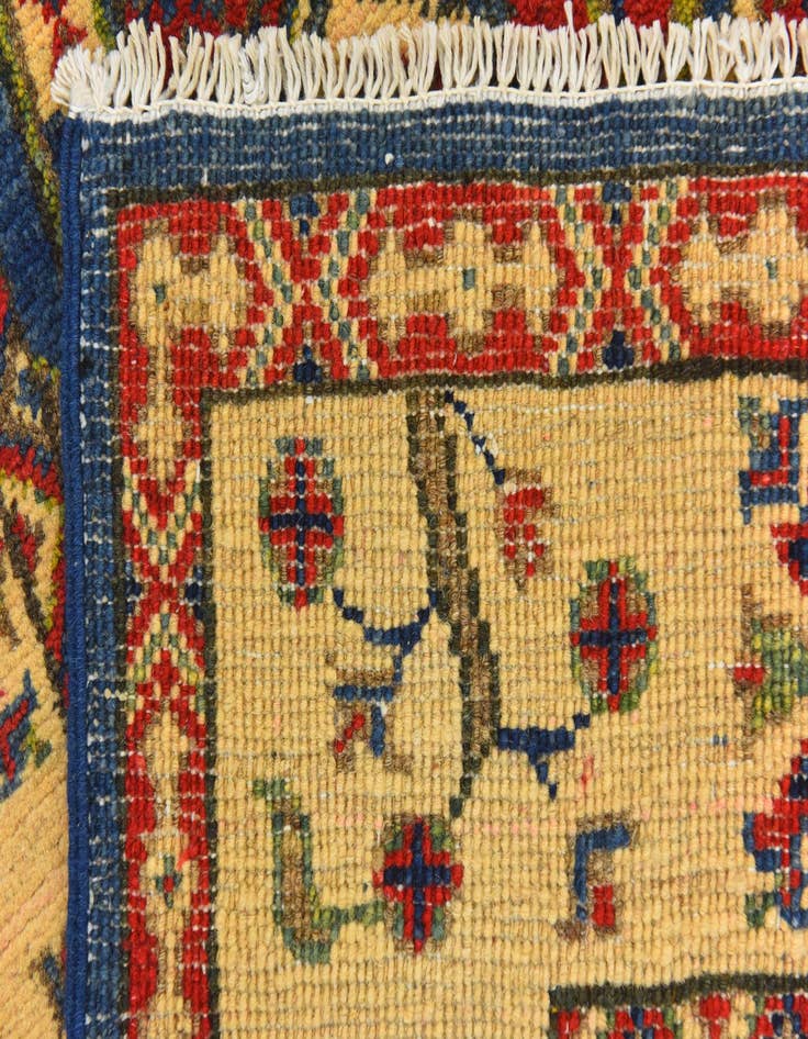 Detail image of  4' x 6'  Hand Knotted Kazak Rug