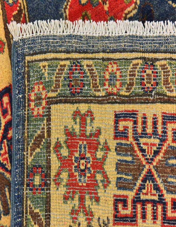 Detail image of  5' x 6' 6  Hand Knotted Kazak Rug