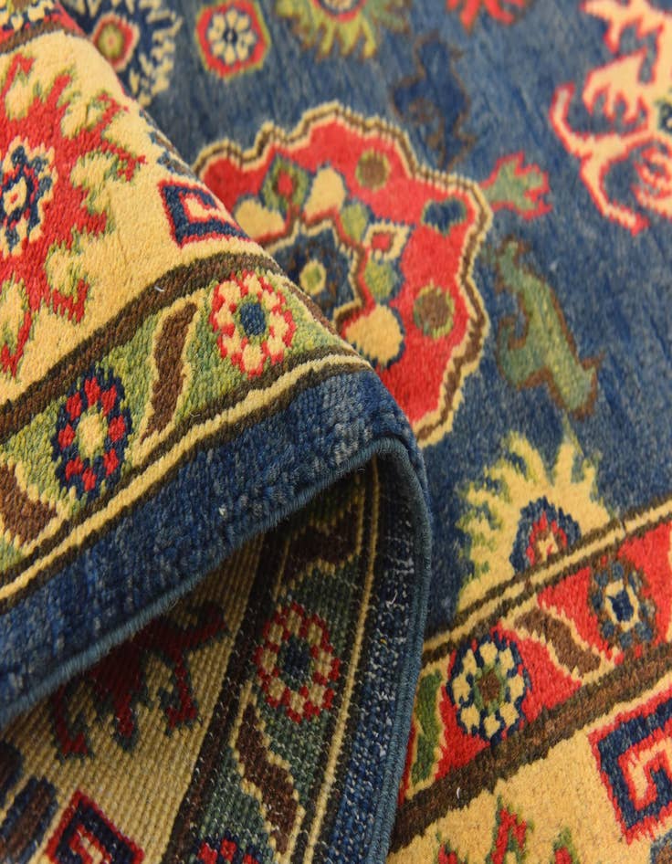 Detail image of  5' x 6' 6  Hand Knotted Kazak Rug