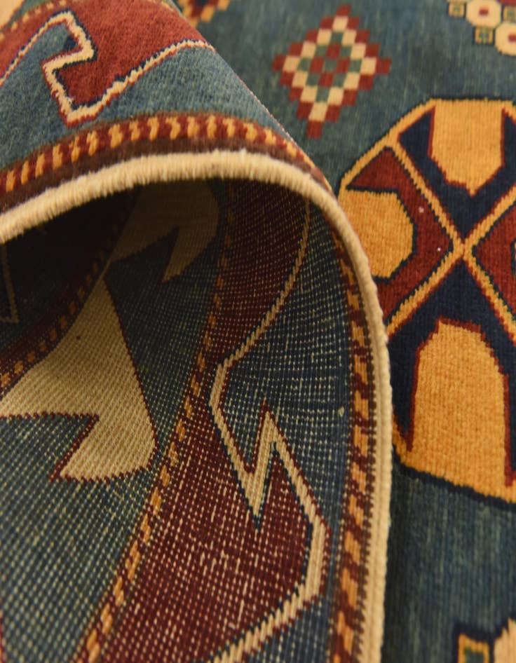 Detail image of  3' 2 x 4' 6  Hand Knotted Kazak Rug