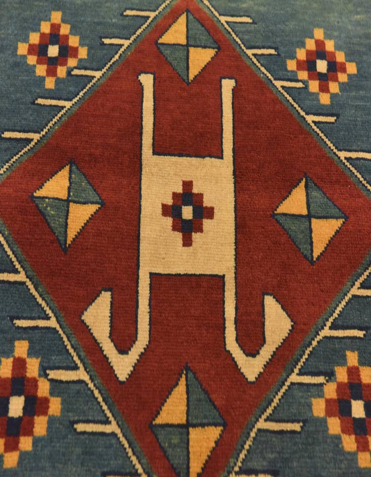 Detail image of  3' 2 x 4' 6  Hand Knotted Kazak Rug