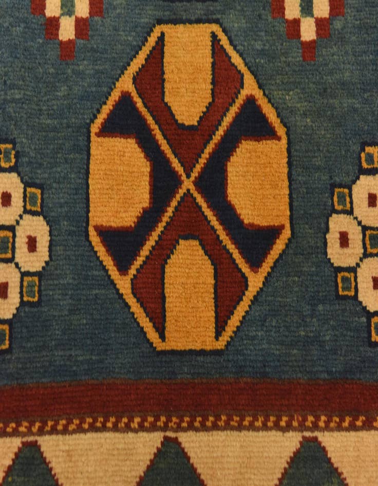 Detail image of  3' 2 x 4' 6  Hand Knotted Kazak Rug