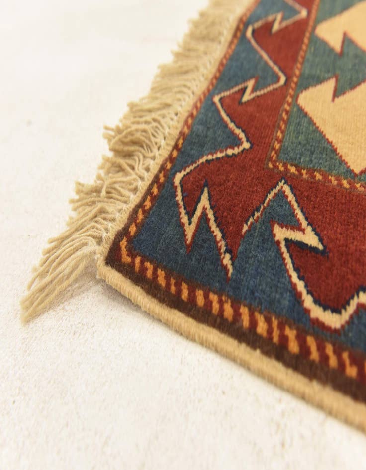 Detail image of  3' 2 x 4' 6  Hand Knotted Kazak Rug