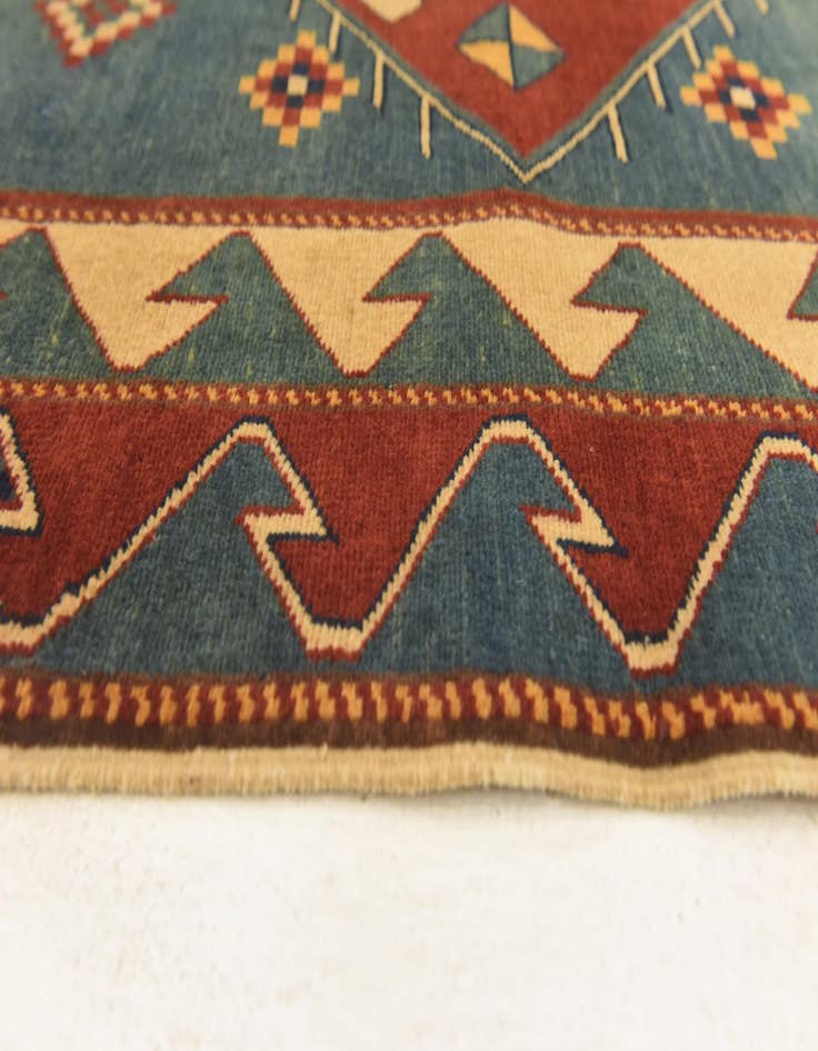 Detail image of  3' 2 x 4' 6  Hand Knotted Kazak Rug