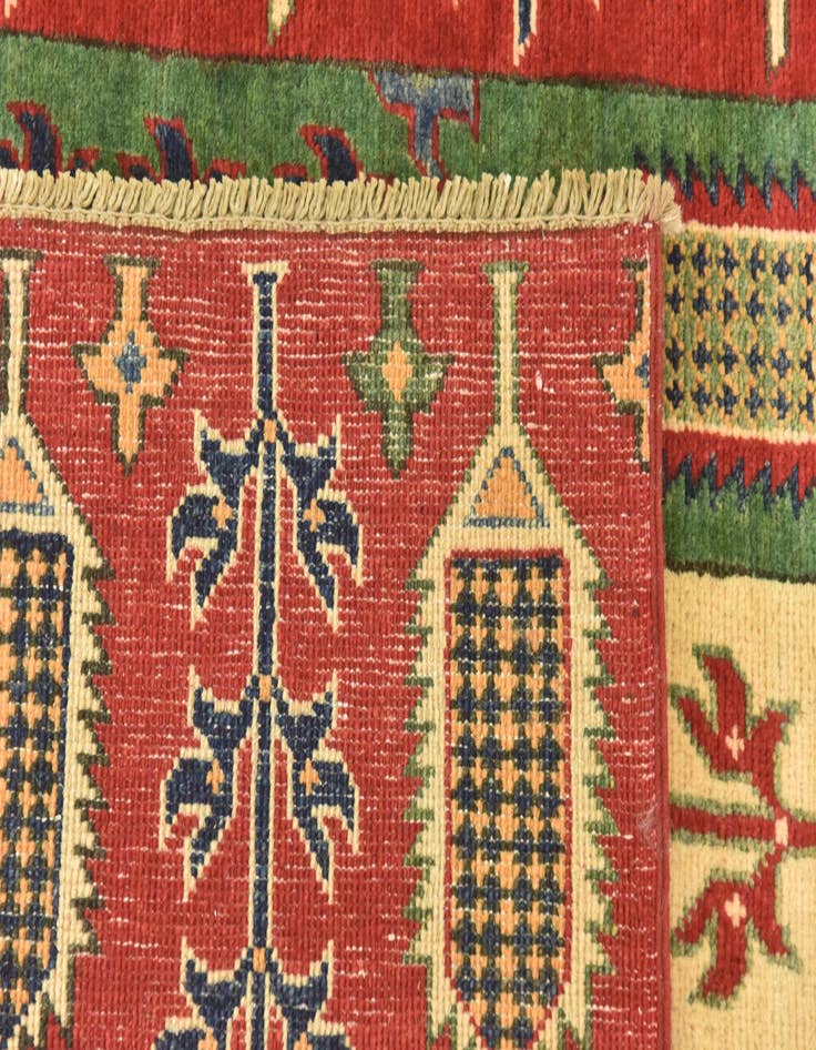 Detail image of  5' 6 x 8'  Hand Knotted Kazak Rug