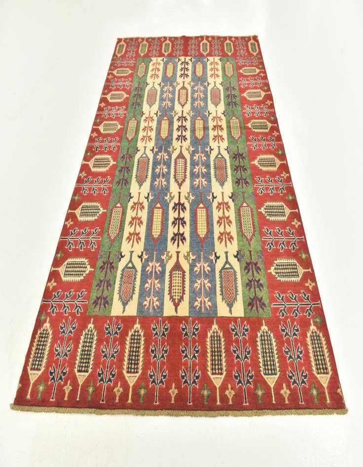 Detail image of  5' 6 x 8'  Hand Knotted Kazak Rug