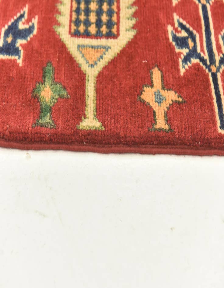 Detail image of  5' 6 x 8'  Hand Knotted Kazak Rug