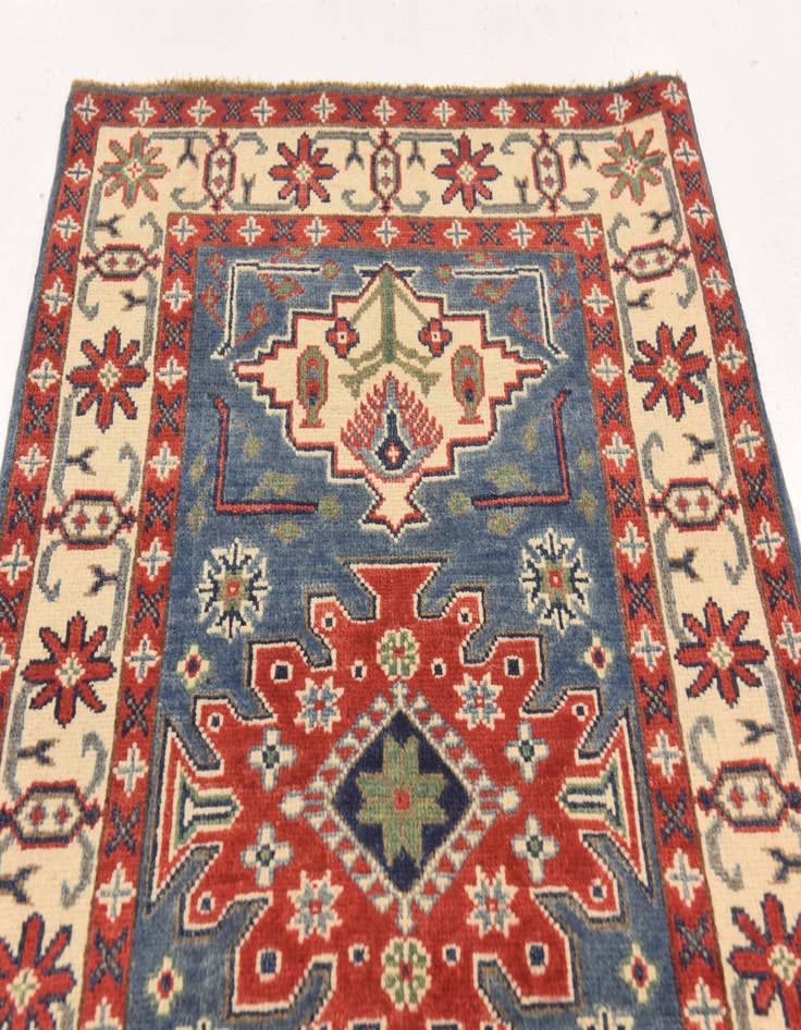 Detail image of  2' 8 x 4' 2  Hand Knotted Kazak Rug