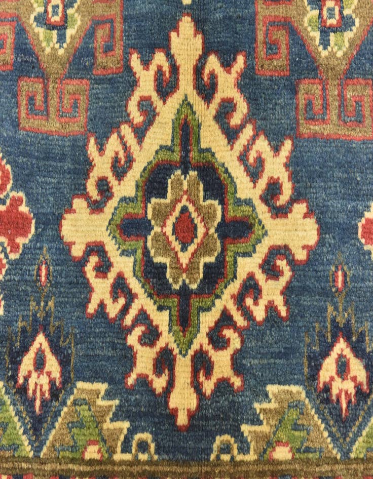 Detail image of  5' x 6' 6  Hand Knotted Kazak Rug