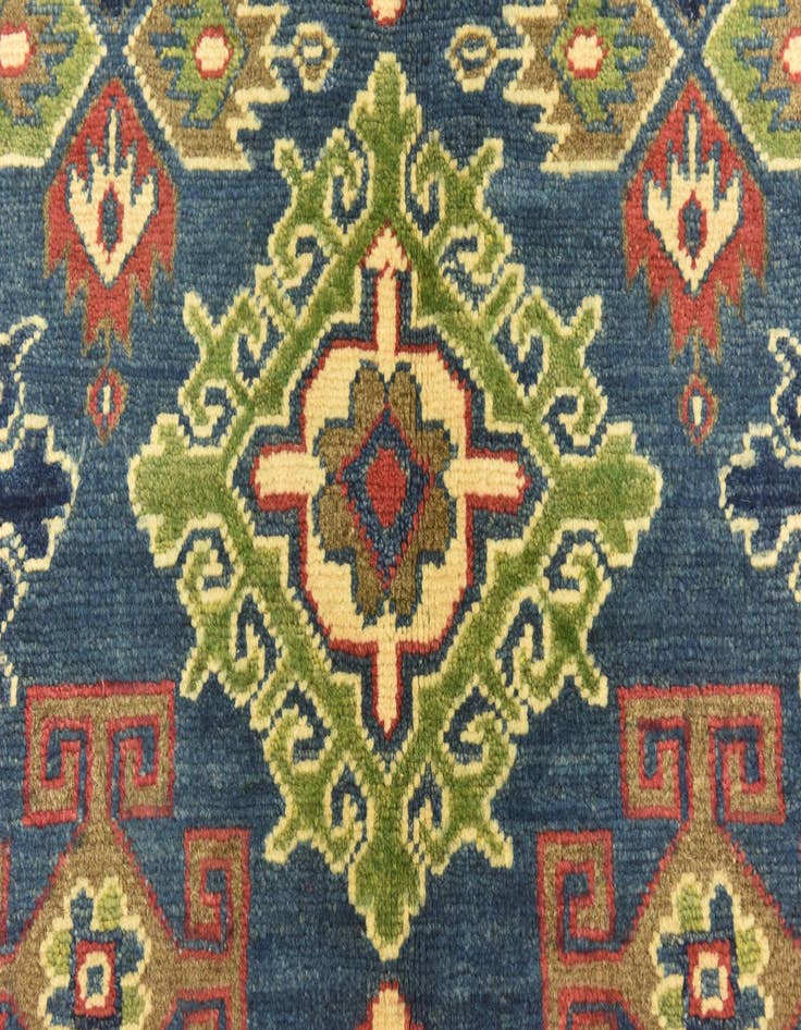 Detail image of  5' x 6' 6  Hand Knotted Kazak Rug