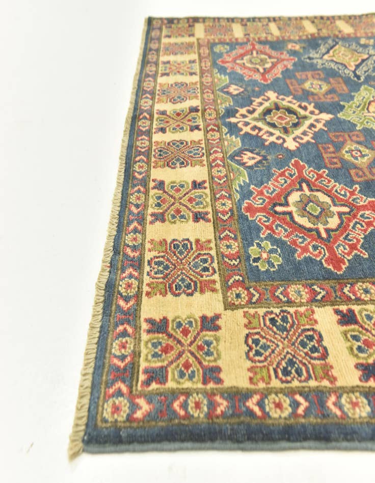 Detail image of  5' x 6' 6  Hand Knotted Kazak Rug