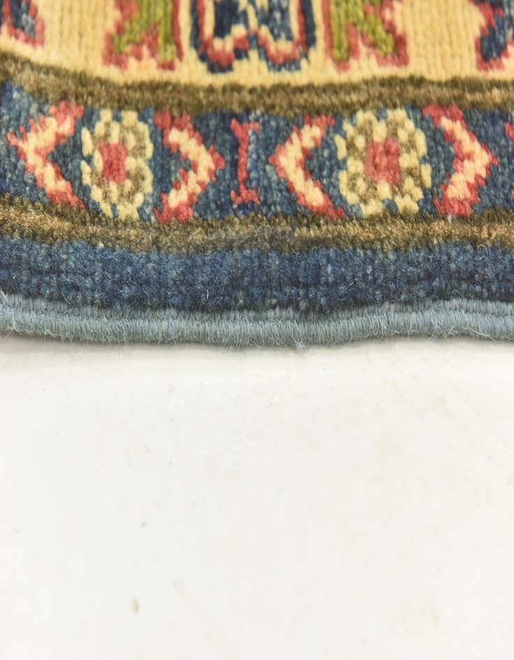 Detail image of  5' x 6' 6  Hand Knotted Kazak Rug