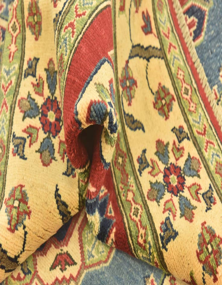Detail image of  5' x 6' 6  Hand Knotted Kazak Rug