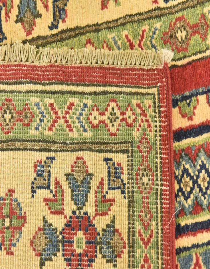 Detail image of  5' x 6' 6  Hand Knotted Kazak Rug