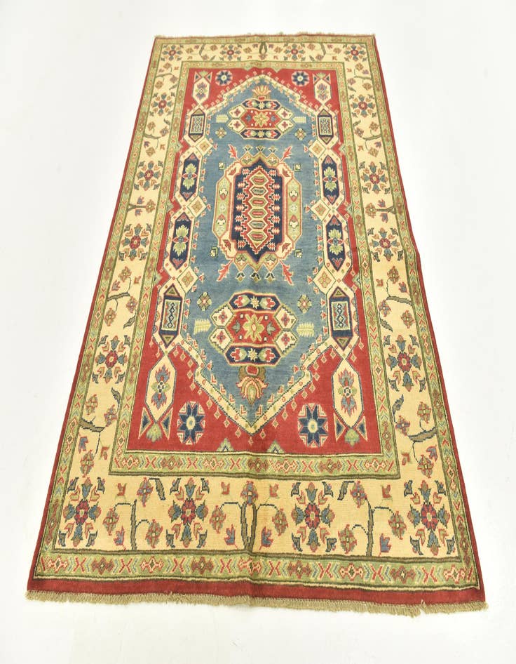 Detail image of  5' x 6' 6  Hand Knotted Kazak Rug