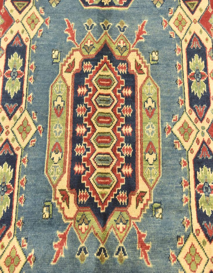 Detail image of  5' x 6' 6  Hand Knotted Kazak Rug