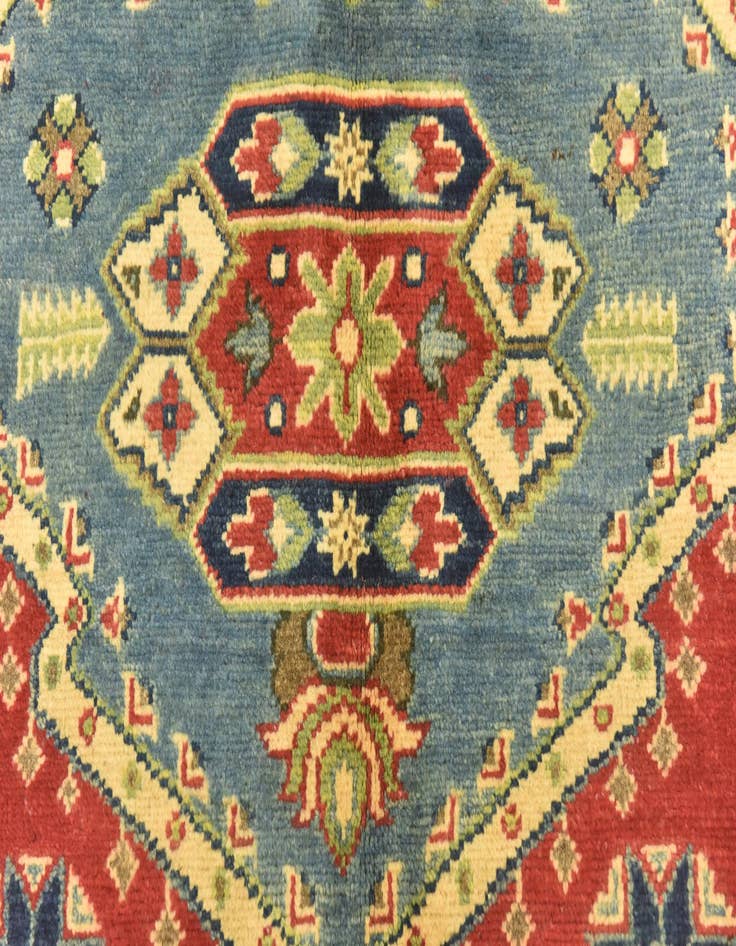 Detail image of  5' x 6' 6  Hand Knotted Kazak Rug