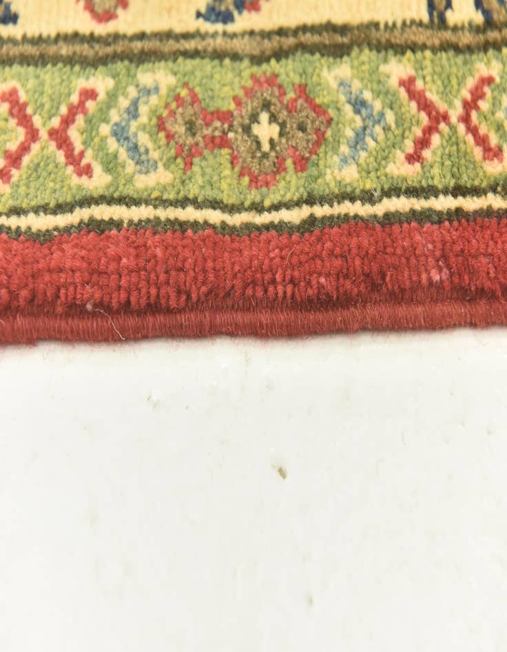 Detail image of  5' x 6' 6  Hand Knotted Kazak Rug