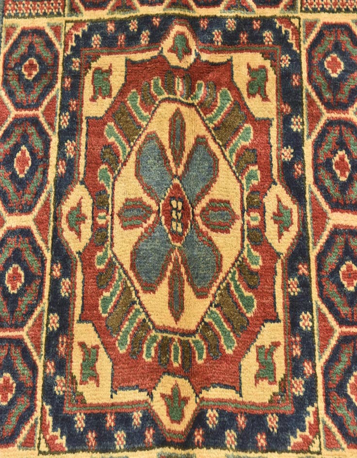 Detail image of  4' x 5' 8  Hand Knotted Kazak Rug