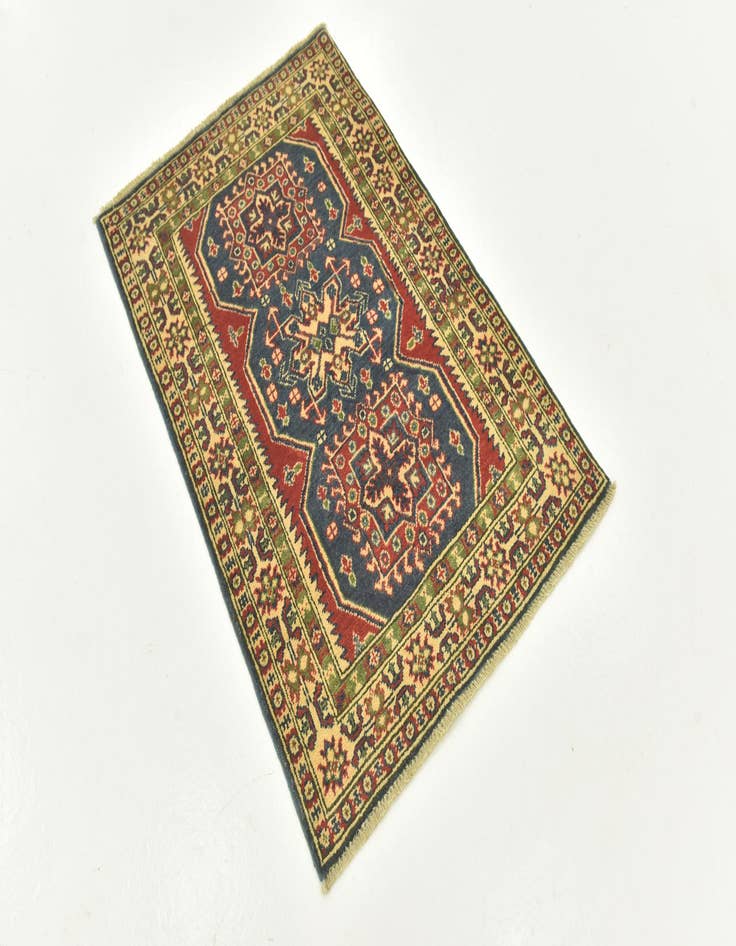 Detail image of  2' 8 x 4'  Hand Knotted Kazak Rug