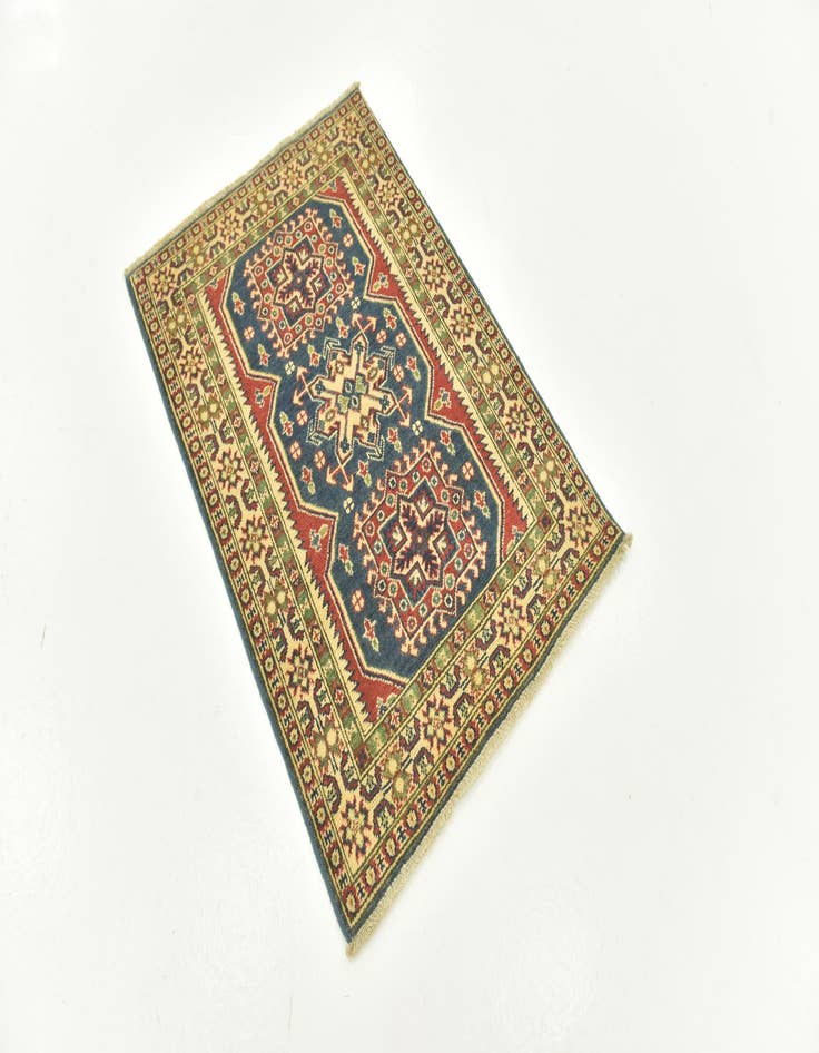 Detail image of  2' 9 x 3' 11  Hand Knotted Kazak Rug