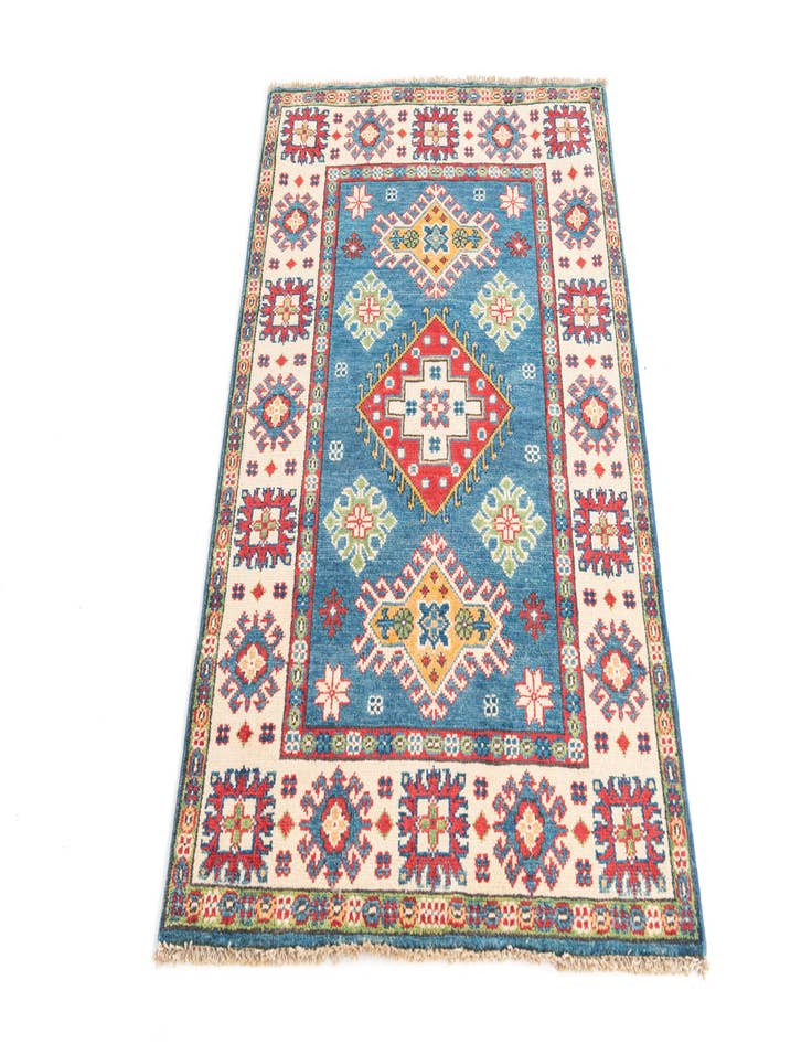 Detail image of  2' 10 x 4' 3  Hand Knotted Kazak Rug