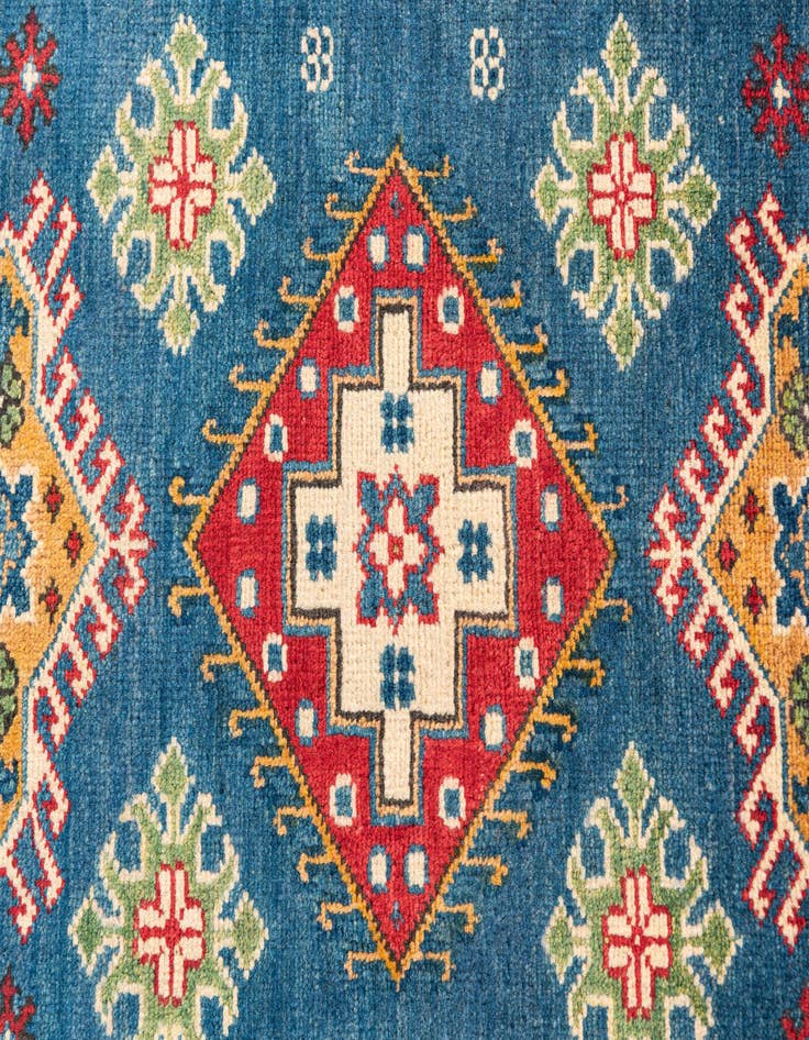 Detail image of  2' 10 x 4' 3  Hand Knotted Kazak Rug