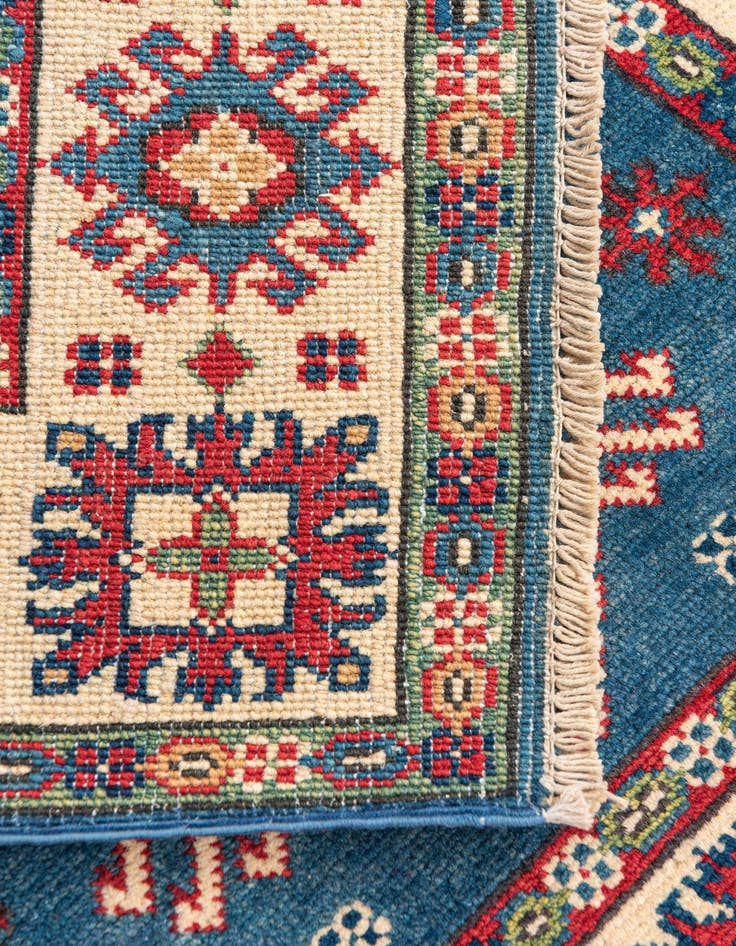 Detail image of  2' 10 x 4' 3  Hand Knotted Kazak Rug