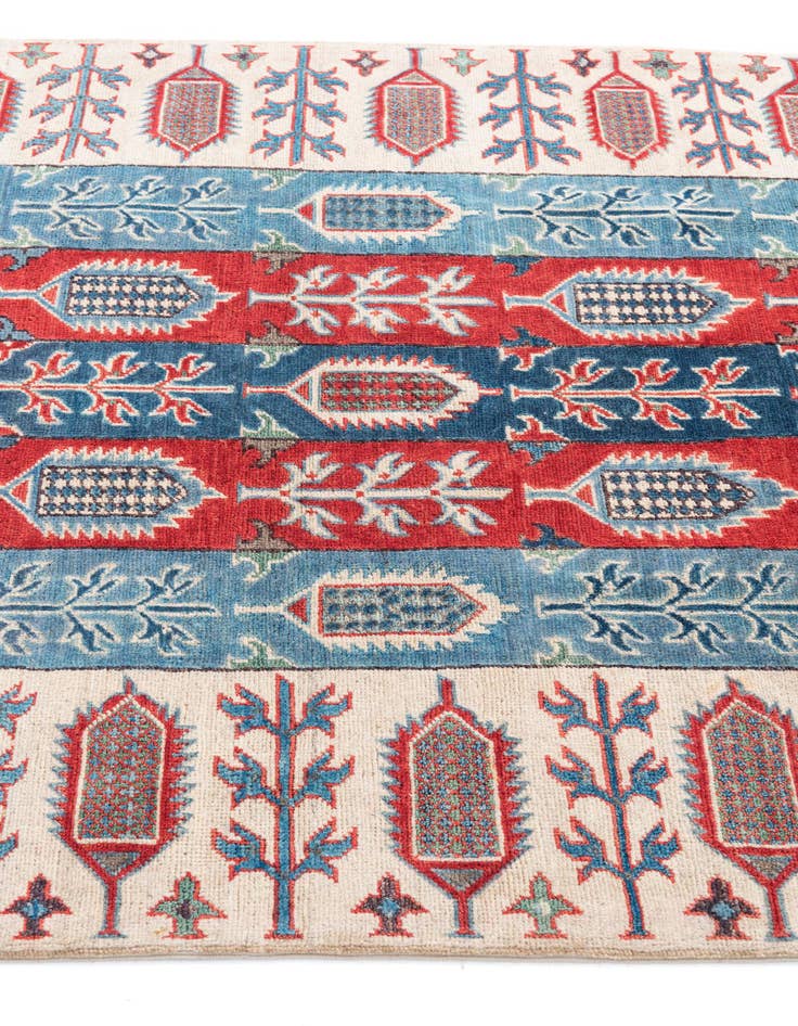 Detail image of  4' 3 x 6' 1  Hand Knotted Kazak Rug