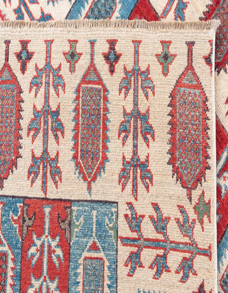 Detail image of  4' 3 x 6' 1  Hand Knotted Kazak Rug
