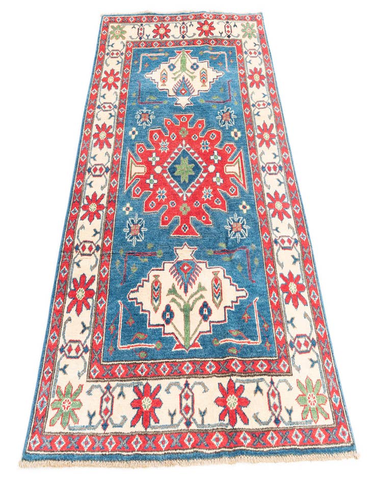 Detail image of  4' x 6' 2  Hand Knotted Kazak Rug