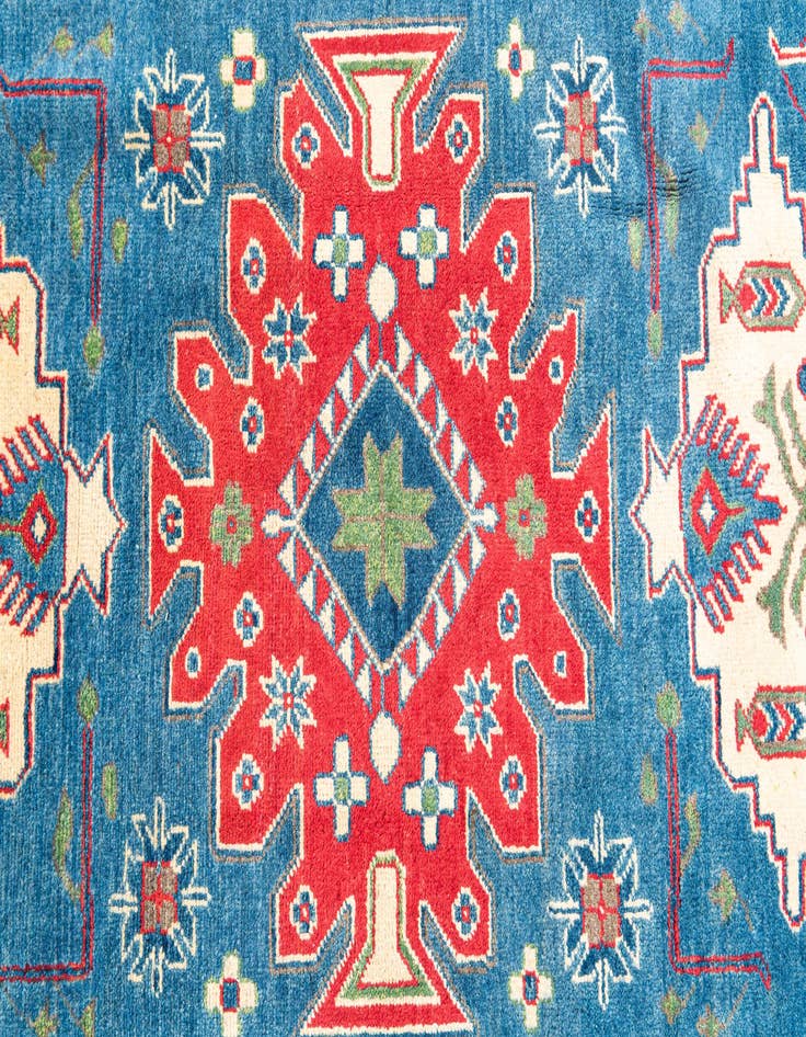 Detail image of  4' x 6' 2  Hand Knotted Kazak Rug