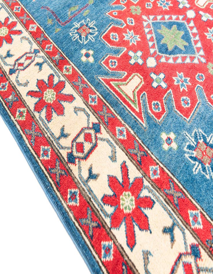 Detail image of  4' x 6' 2  Hand Knotted Kazak Rug