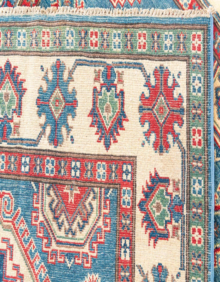 Detail image of  4' 2 x 6' 1  Hand Knotted Kazak Rug