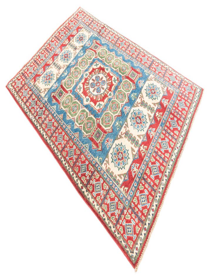 Detail image of  4' 1 x 6' 1  Hand Knotted Kazak Rug