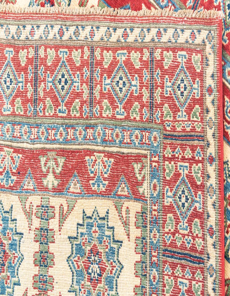 Detail image of  4' 1 x 6' 1  Hand Knotted Kazak Rug