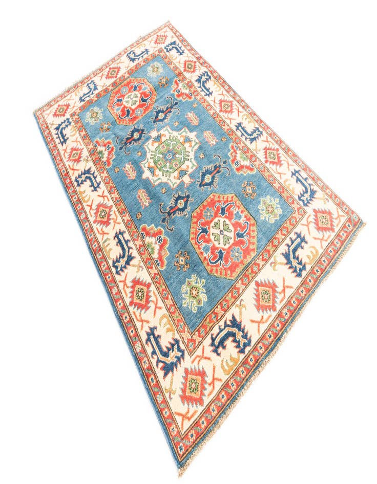 Detail image of  4' x 6' 1  Hand Knotted Kazak Rug